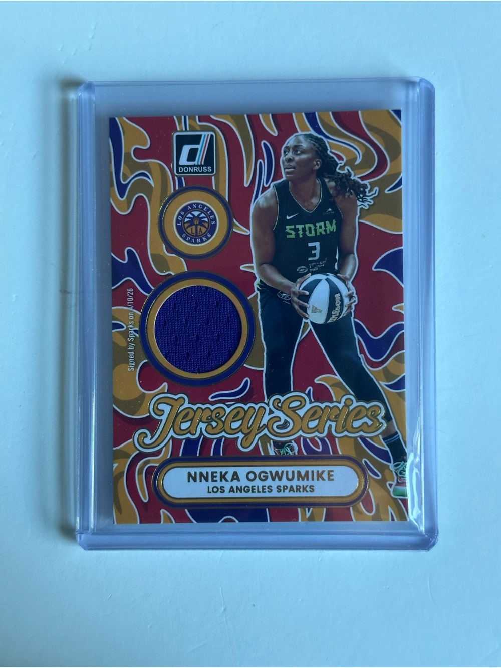 Russ Nneka Ogwumike Jersey Series Trading Card with Purple Swatch